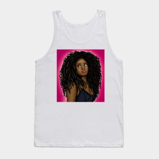 black woman with curls Tank Top